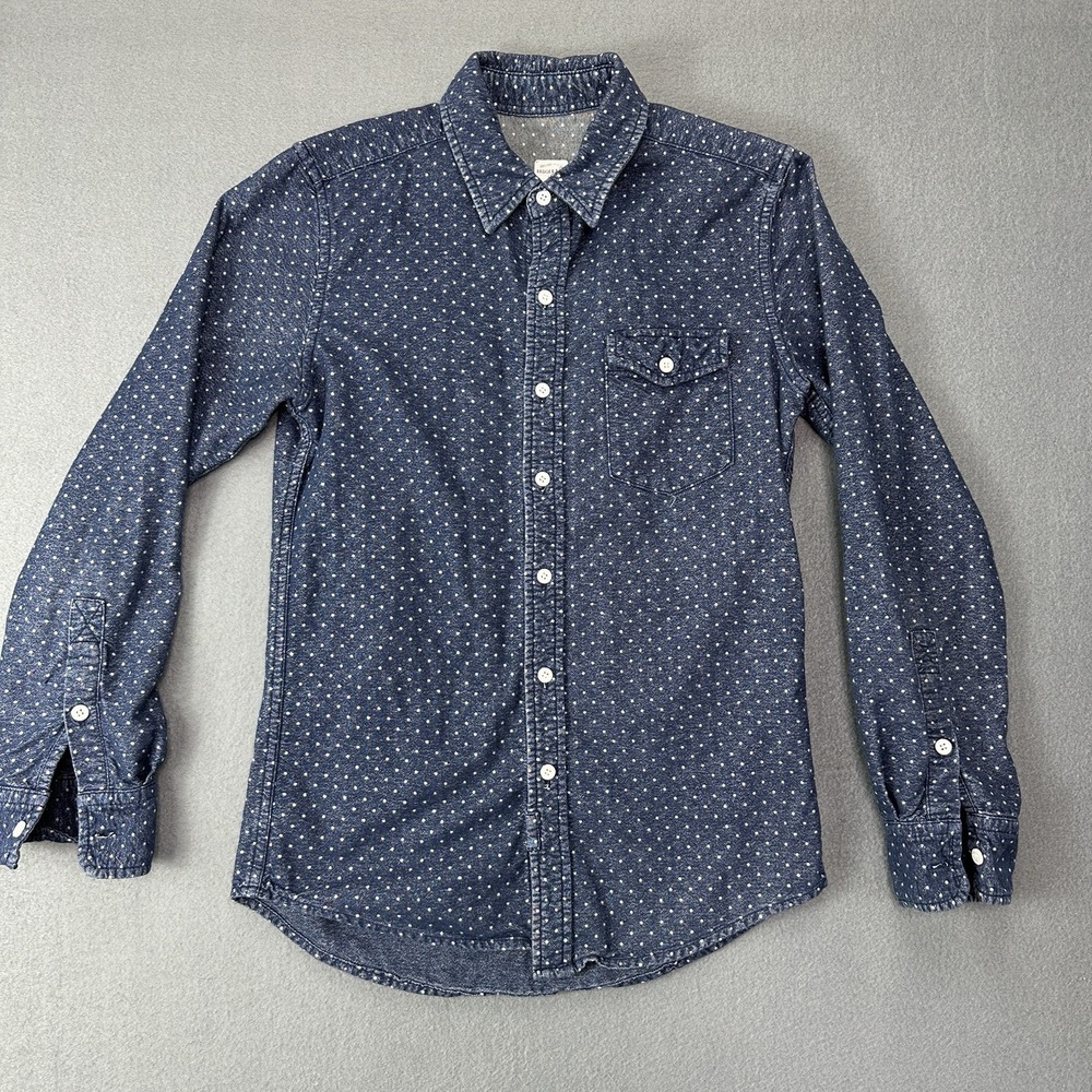 Bridge & Burn Button Up Shirt Womens SZ Small Polka‎ Dot Long Sleeve Casual